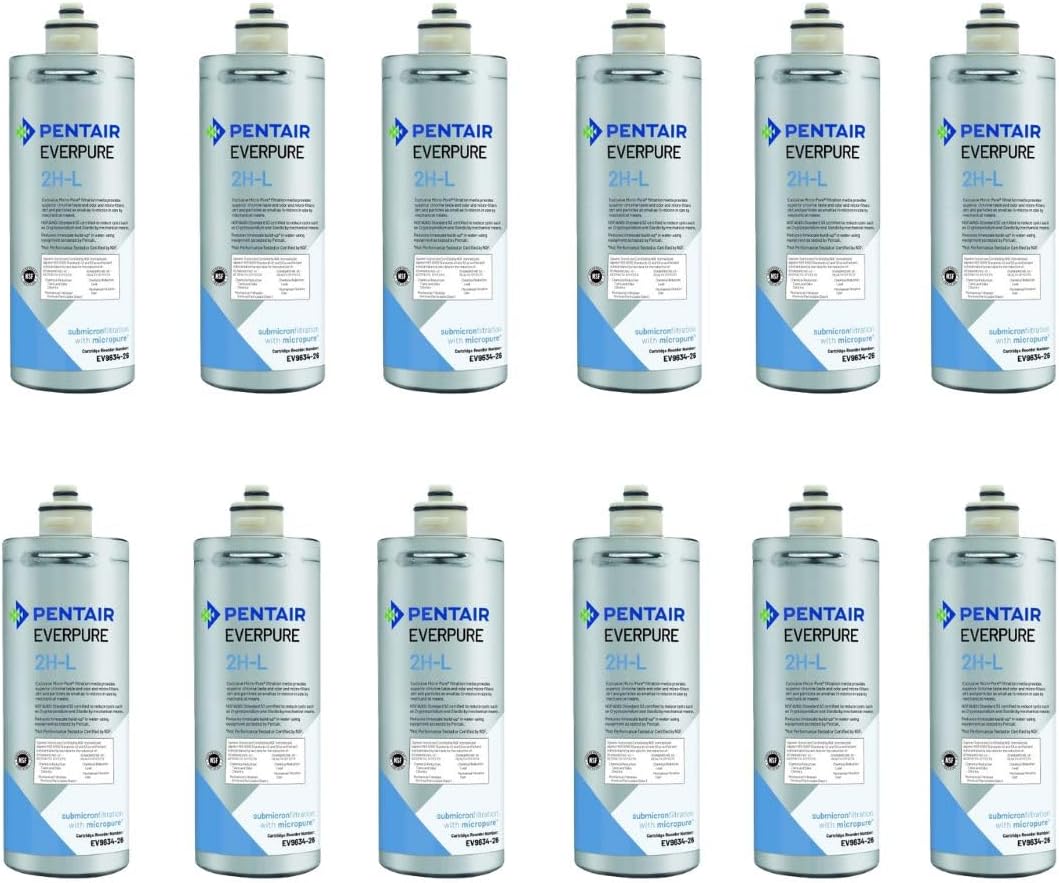 Everpure 2H-L | Aquverse A100 | Pentair S-54 Replacement Filter Cartridge for Water Cooler | NSF Certified | 12-Pack