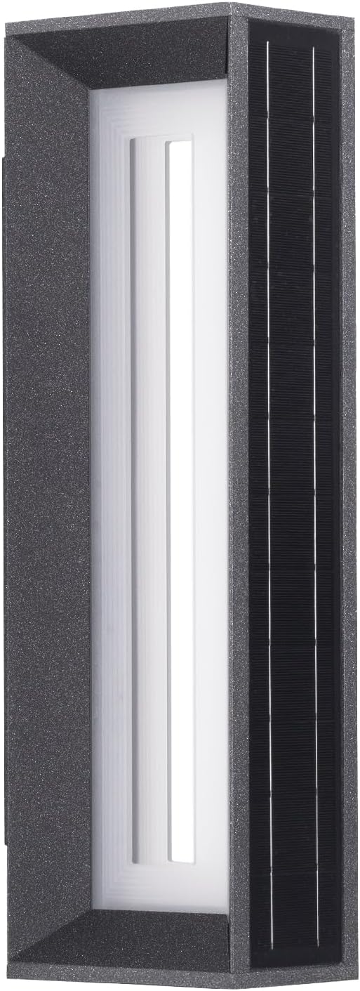 MVBT 20.5' Solar Wall Lights Outdoor Waterproof, 1 Pack Solar Wall Sconces Lights Outdoor, 3000K LED Modern Porch Light, Front Door Light Fixture Dusk to Dawn, Large Exterior Garage Light for House
