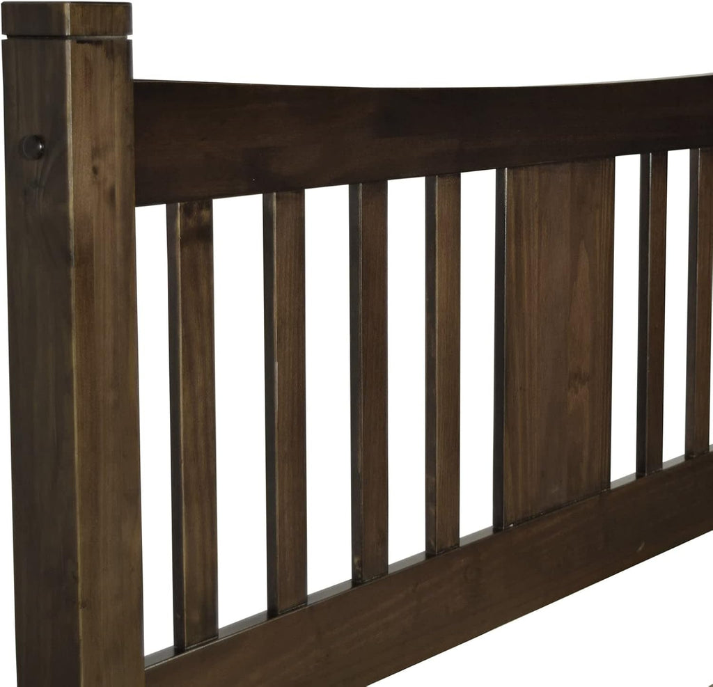 Grain Wood Furniture Shaker Solid Wood Slat Bed (Expresso, Queen)