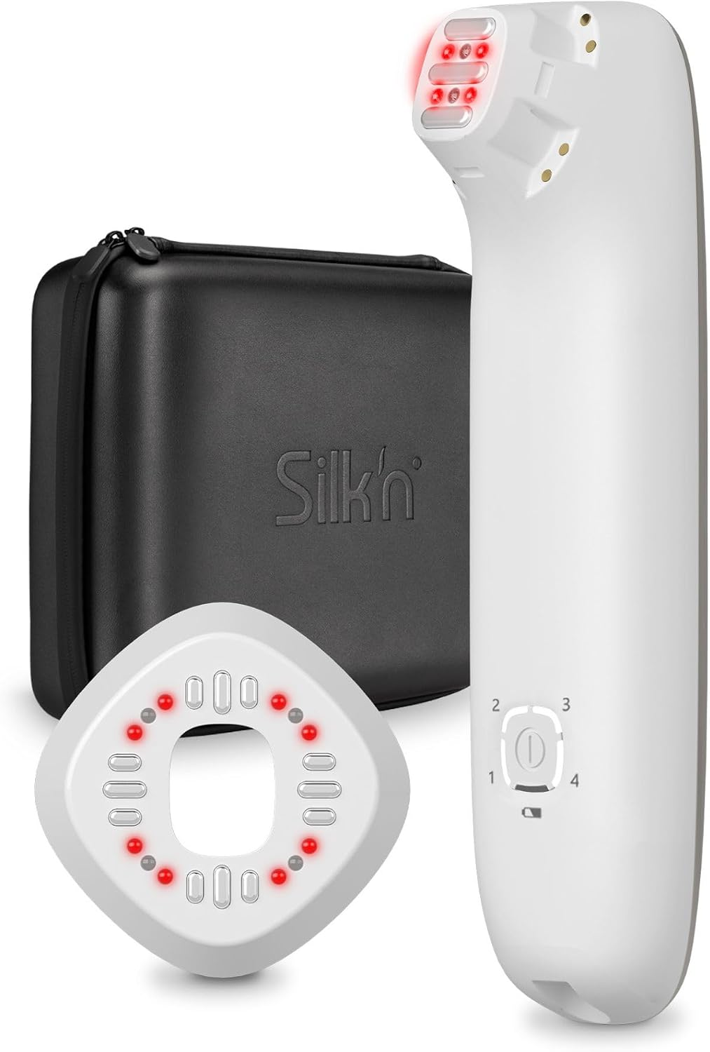 Silk'n Titan Multiplatform At-Home 3-in-1 Radio Frequency Skin Tightening Device for Face and Neck, Combines RF with Low-Level Laser Therapy & Red Light Therapy, with Thermal Sensor, Cordless
