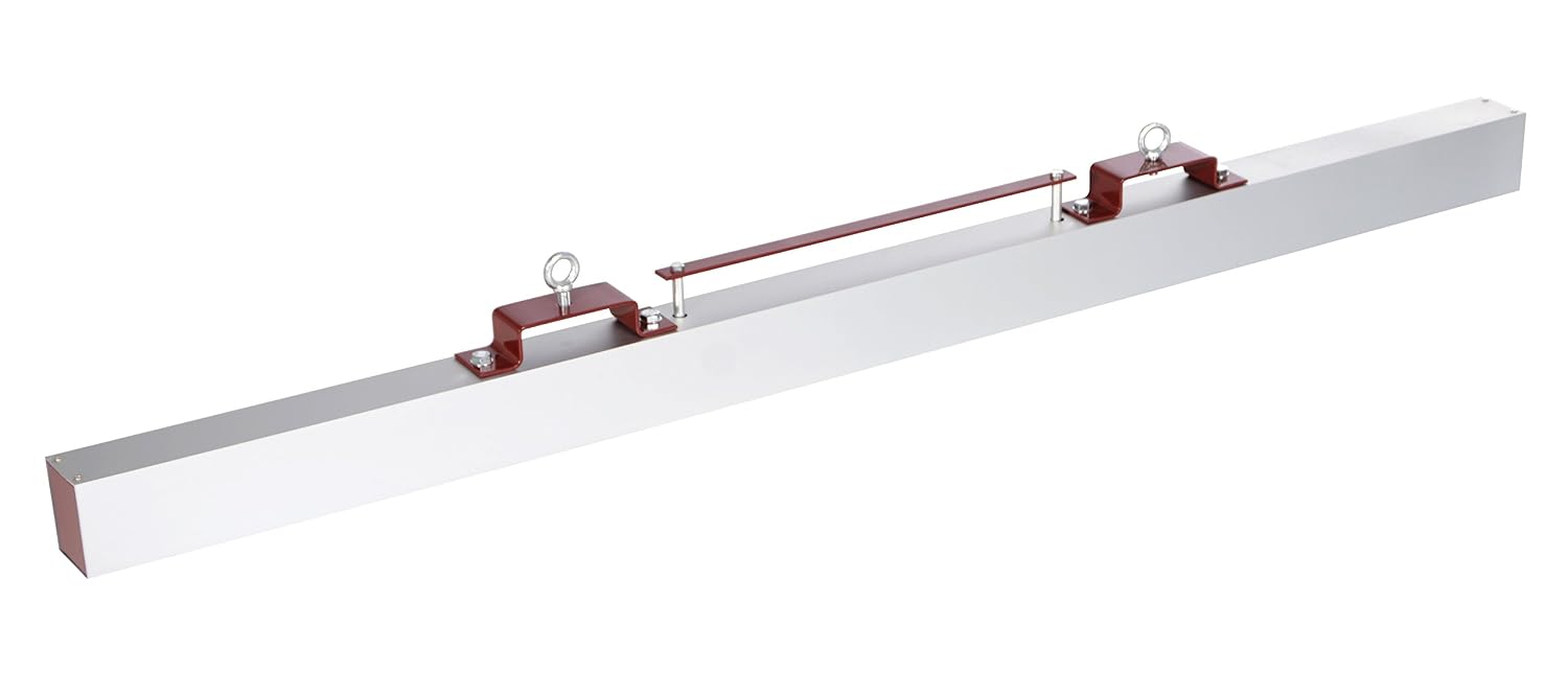 Vestil HFMS-72 Steel Forklift Hanging Magnetic Sweeper 72 in. Wide 75 Lb. Capacity Silver