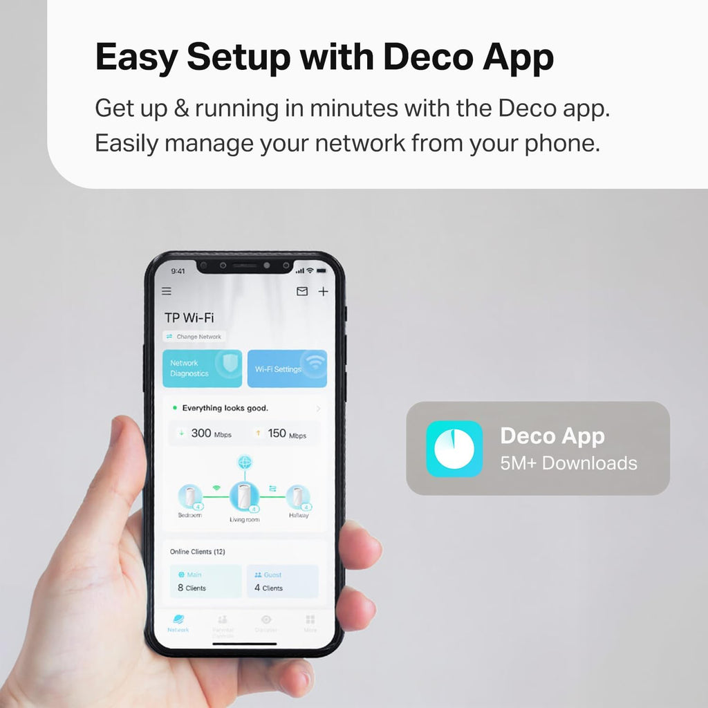TP-Link Deco 7 Elite BE95 BE33000 Quad-Band WiFi 7 Whole Home Mesh System - Up to 7800 Sq.Ft w/AI-Driven Smart Antennas, 10G Multi-Gig Ethernet Ports, Replaces Router and Extender (2-Pack)