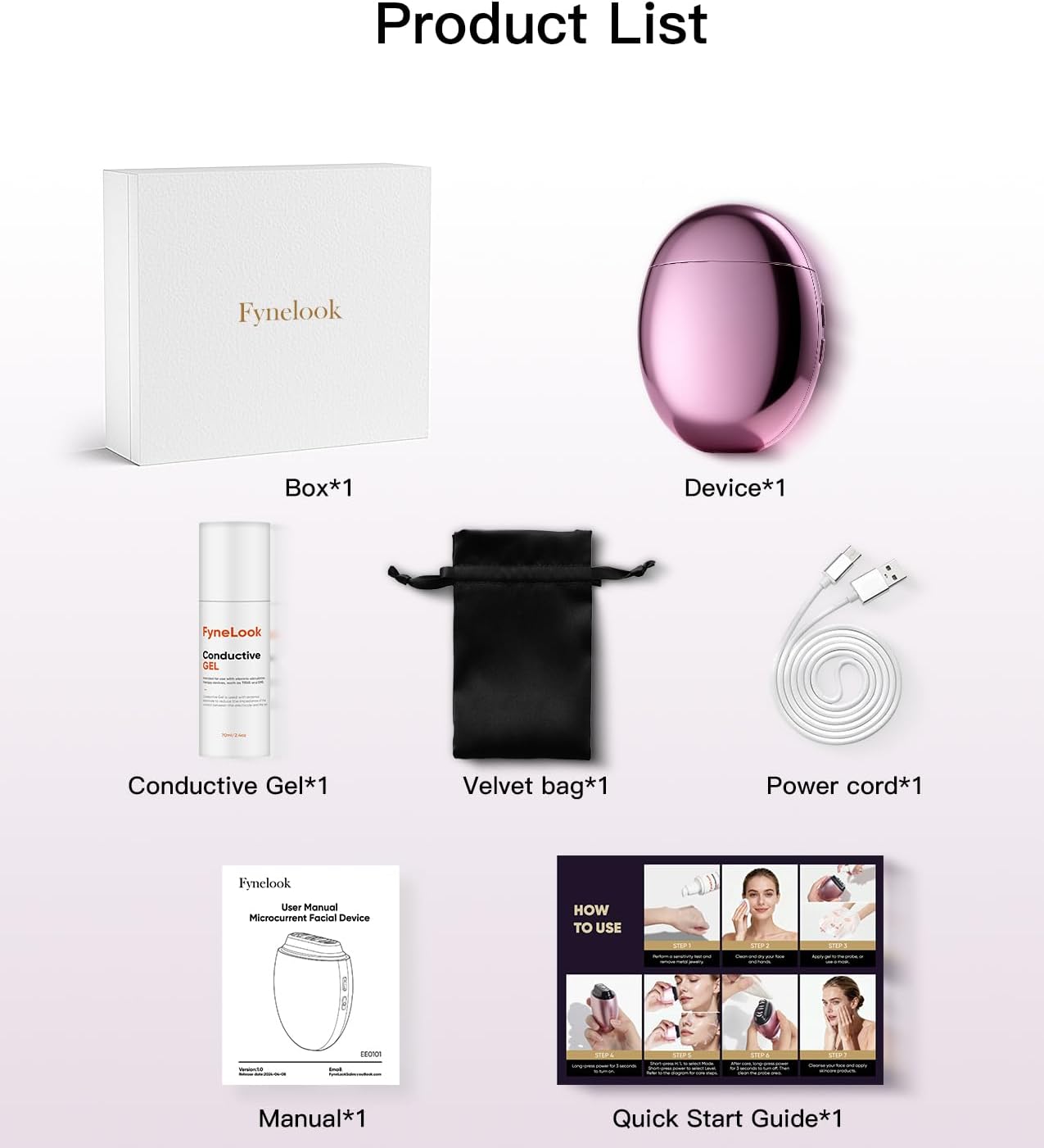 Microcurrent Facial Device, Facial Sculpting Tool for Instant Lift & Contour, 6-Point Skin Tightener for Eye Puffiness, Forehead Lines & Jawline, Anti-Aging Face Massager Kit