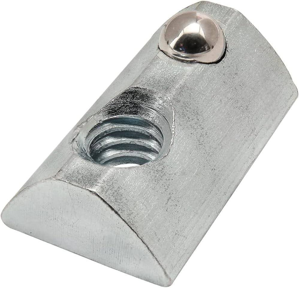 3916, 15 Series 1/4-20 Roll in T-Nut Ball Spring Steel (500 Pack)