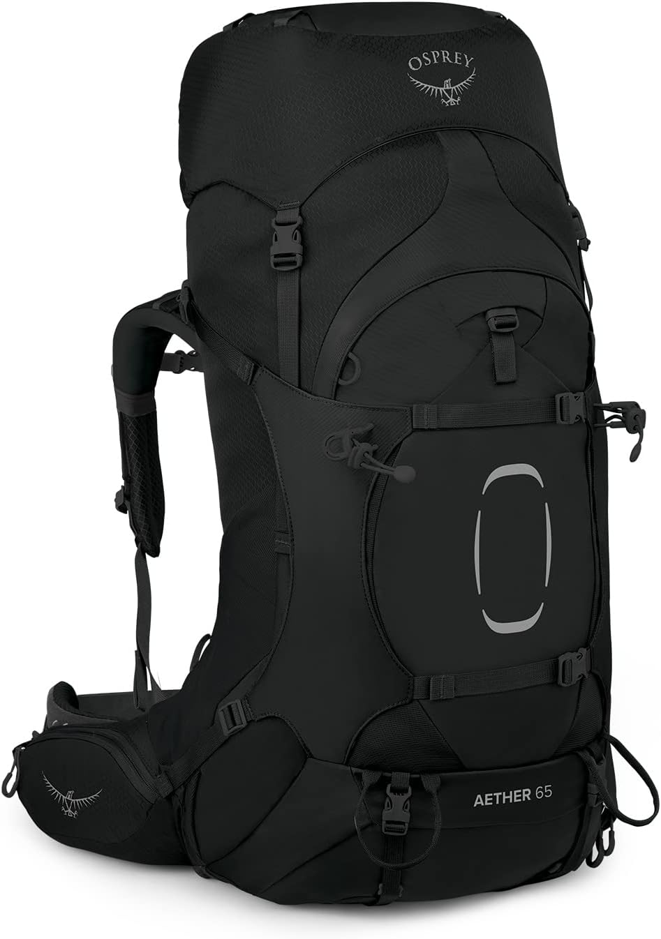 Osprey Aether 65L Men's Backpacking Backpack, Black, L/XL, Extended Fit