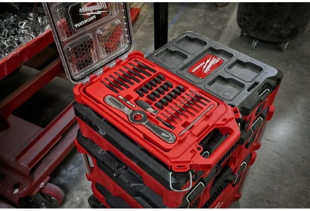 Milwaukee Electric - 38PC SAE TAP DIE PACKOUT. Set W/HEX-LOK. 2-in-1