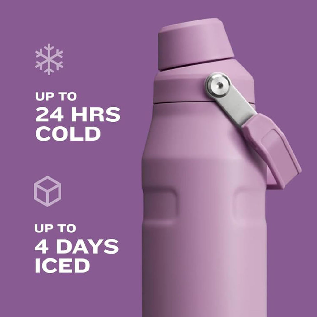 Stanley IceFlow Flip Straw 2.0 Water Bottle 24 OZ | Built-In Straw with Larger Opening | Lightweight & Leak-Resistant | Insulated Stainless Steel | BPA-Free | Frost (Pack of 4)
