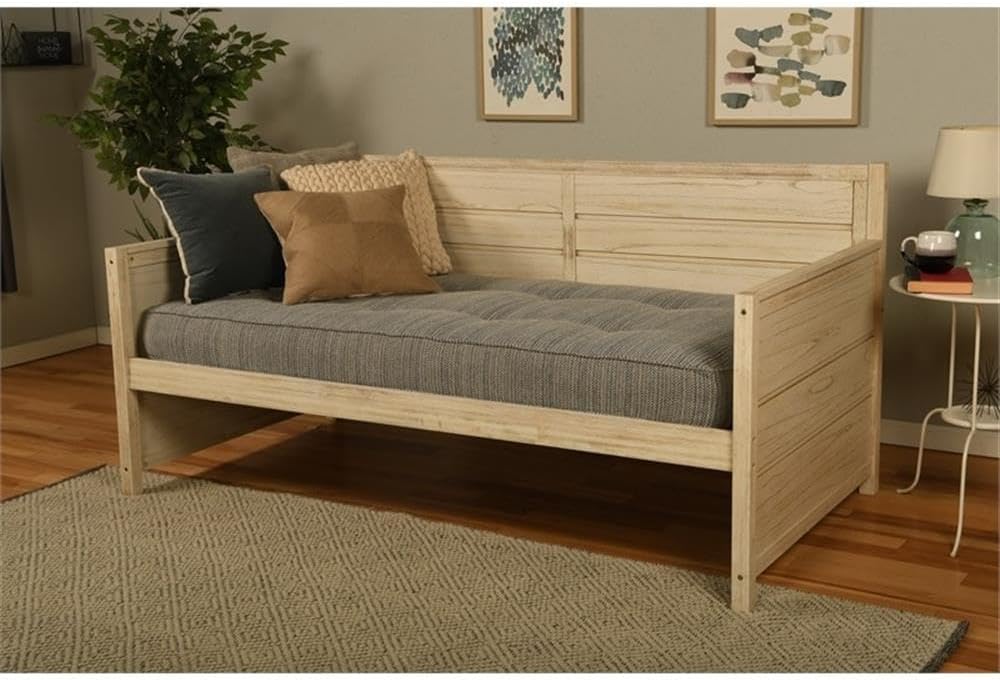 Kodiak Furniture Marisa Twin-Size Wood Daybed Frame in White-Mattress Not Included