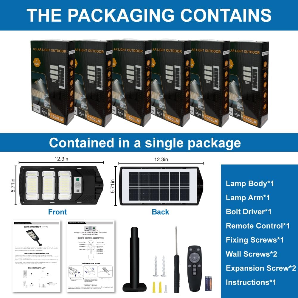 Solar Lights Outdoor Waterproof 6 Pack, Solar Flood Street Lights Dusk to Dawn Motion Sensor 6500K LED Security Outdoor Lights with Remote Control for Patio Barn Yard Garage Garden