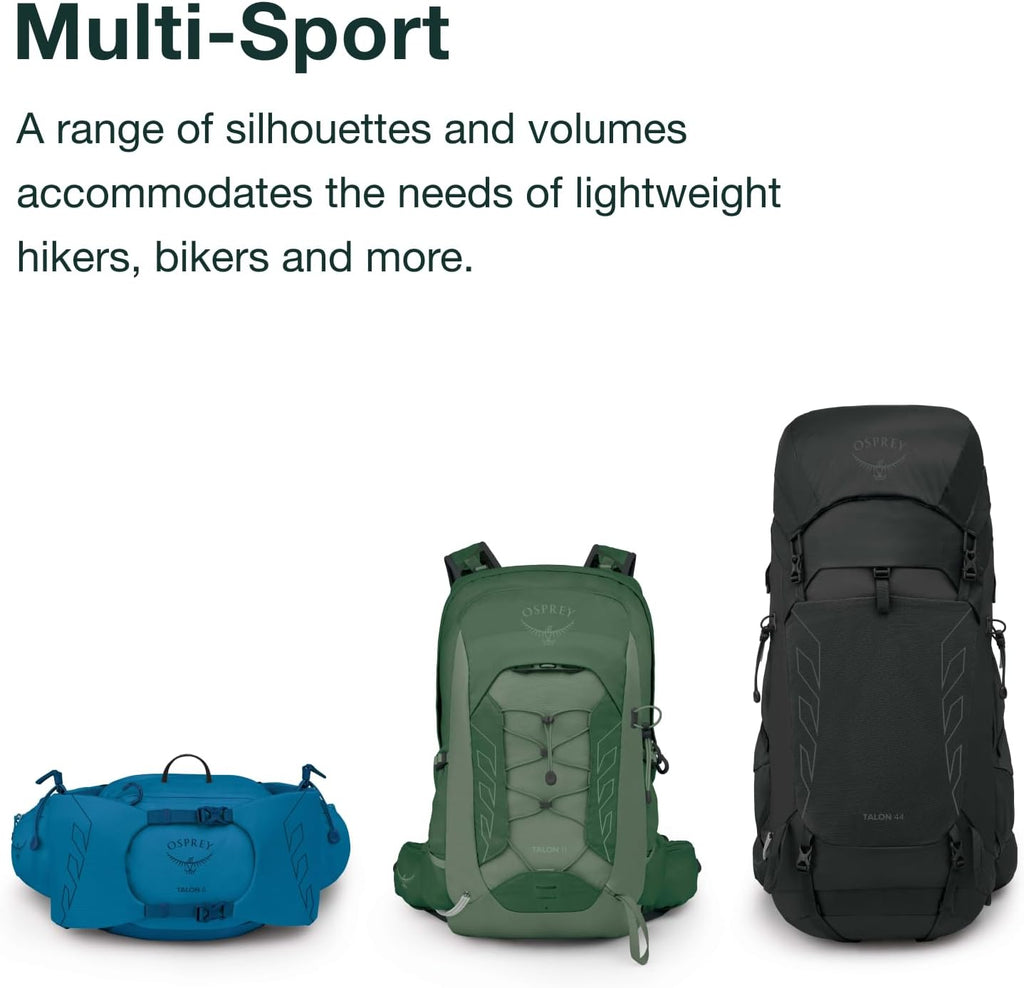 Osprey Talon 26L Men's Lightweight Hiking Backpack - Daypack for Travel & Camping, Phantom Grey/Dark Charcoal