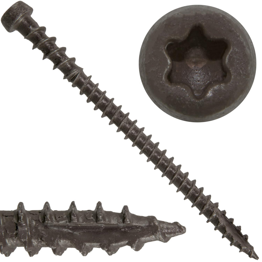 Jake Sales #10 x 2-3/4' Latte Composite Decking Exterior Coated Wood Screw Torx/Star Drive Head Decking Exterior Coated 22 POUNDS ~1,750 Screws