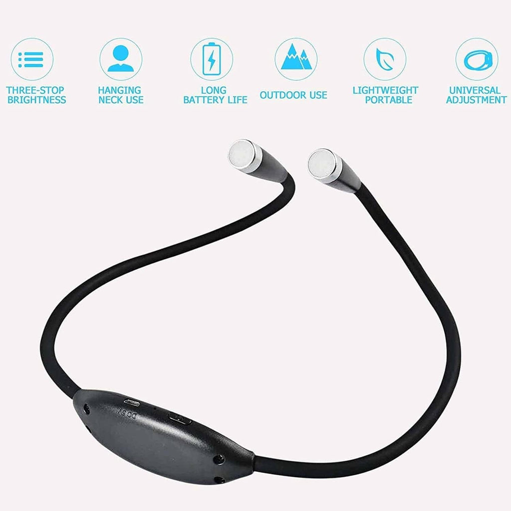 Rechargeable Neck Reading Light,Portable,Long Lasting,Perfect for Book Reading,Craft & Outdoor