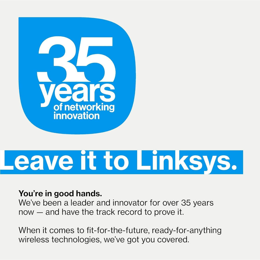 Linksys Velop Pro 6E WiFi Mesh System | One Cognitive Mesh Tri-Band Router | 5.4 Gbps (AXE5400) Speeds | 3,000 sq ft Coverage | Connect 200+ Devices | 1Pk MX6200 Grey | 2024 Release