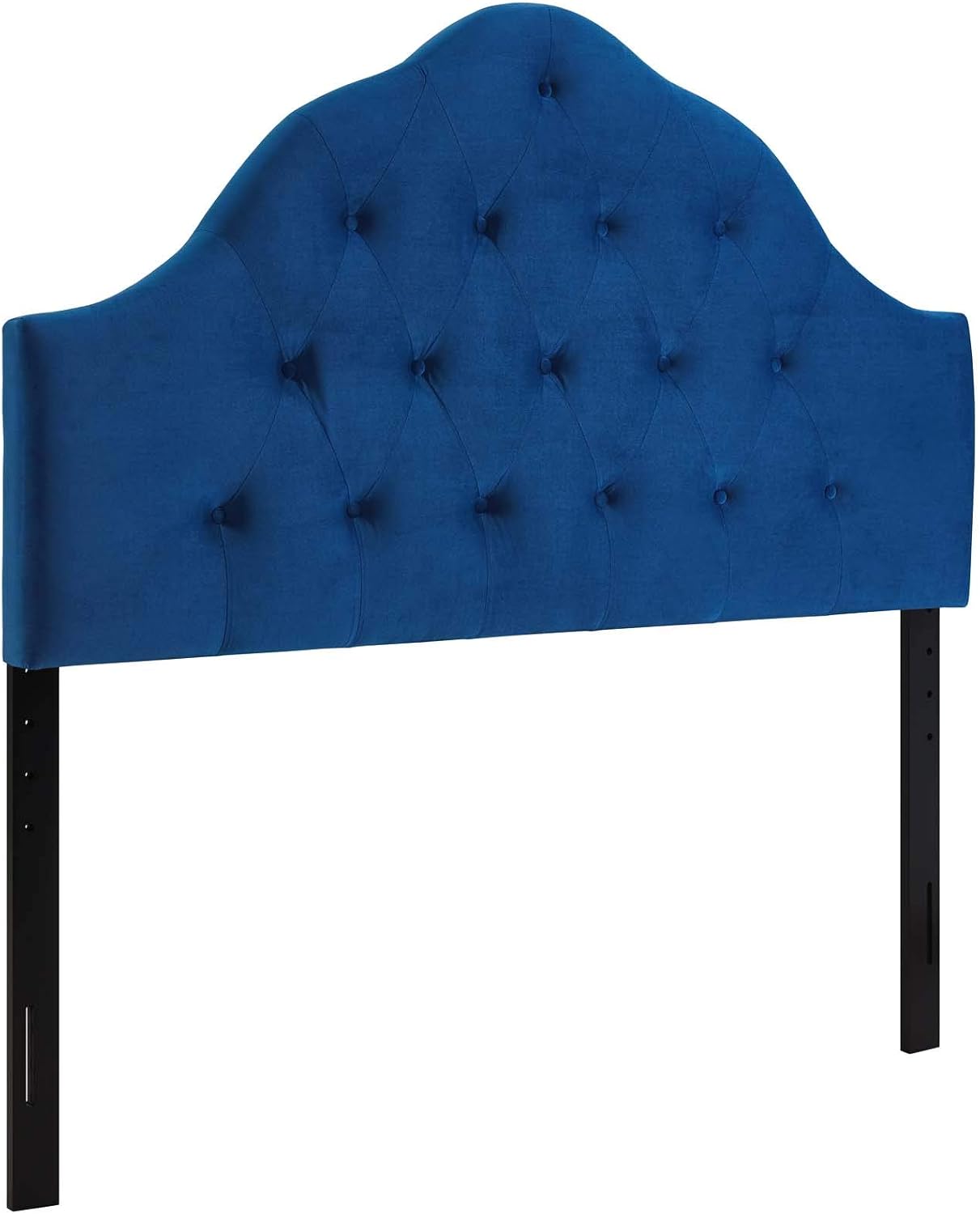 Modway Sovereign Queen Diamond Tufted Performance Velvet Headboard, Navy