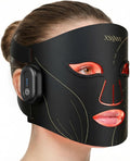 Red Light Therapy for Face – 4 Mode Cordless LED Face Mask with 850NM Infrared,630NM Red & Blue Light, 272 LED Beads, Eyes Protection, Rechargeable for At-Home & Travel