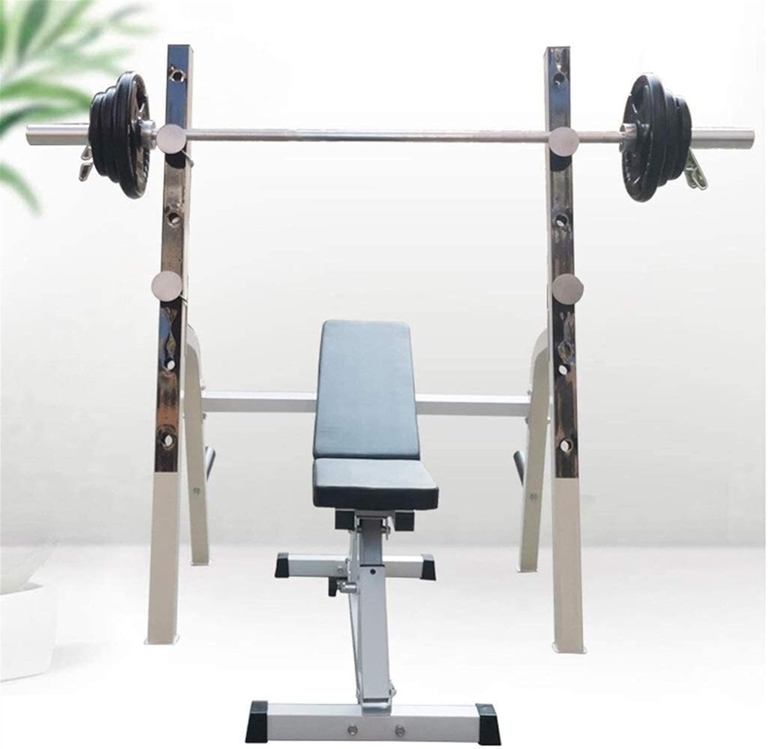 Weight Bench, Dumbbell Bench Strength Training Exercise Bench Dumbbell Bench Squat Rack Weight Table Men's Bench Press Adjustable Dumbbell Bracket Squat Rack Fitness Equipment Set,