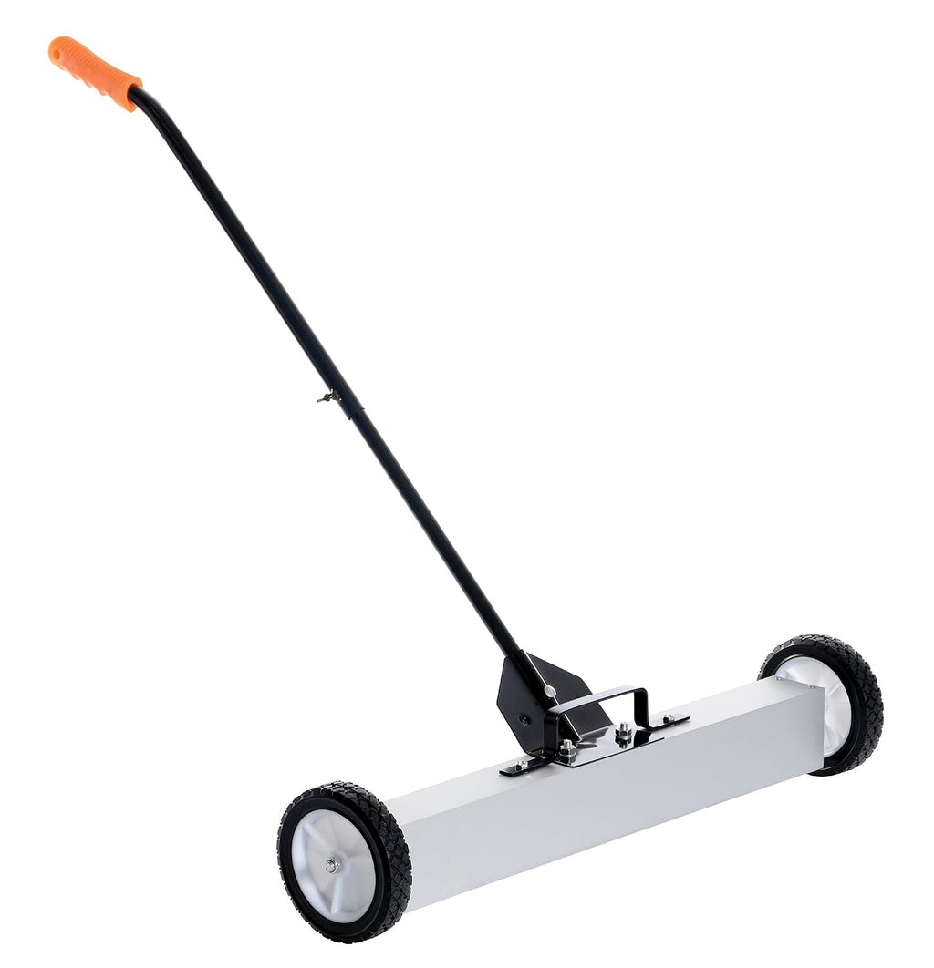 Vestil MFSR-30 Aluminum Magnetic Sweeper Handle Release 32 in. x 34-5/8 in. x 31 in. 30 Lb. Capacity Silver
