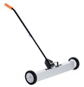 Vestil MFSR-30 Aluminum Magnetic Sweeper Handle Release 32 in. x 34-5/8 in. x 31 in. 30 Lb. Capacity Silver