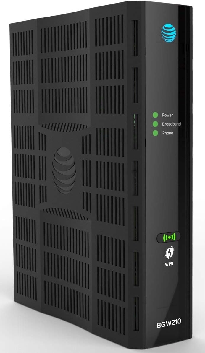 ARRISAT&T Arris BGW210-700 802.11bgnac 400mW Bonded VDSL2 Wireless Voice Gateway 4 x Gigabit Ports (ONT REQUIRED),Black (Renewed)