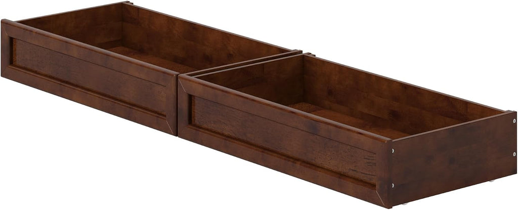 AFI, Mid-Century Modern Under Bed Storage Drawers, Twin/Full, Walnut