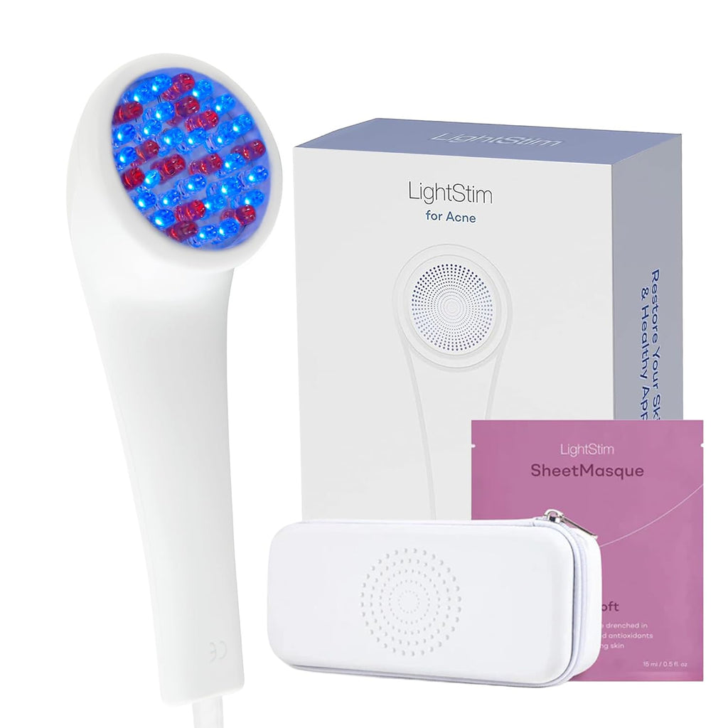 LightStim for Acne LED Red Light Therapy, FDA cleared for mild to moderate acne, reduce acne, calm existing breakouts & restore your skin's healthy appearance 36 Blue & Red LEDs, 415 & 630 wavelengths