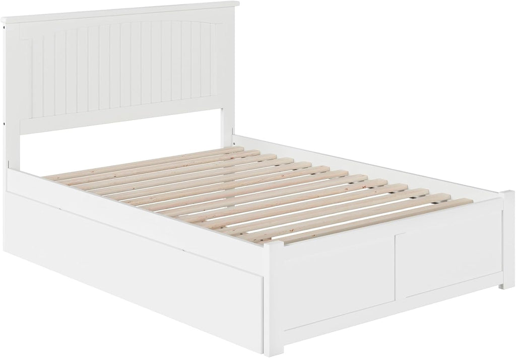 AFI, Nantucket King Platform Bed with Footboard & Twin XL Trundle, White