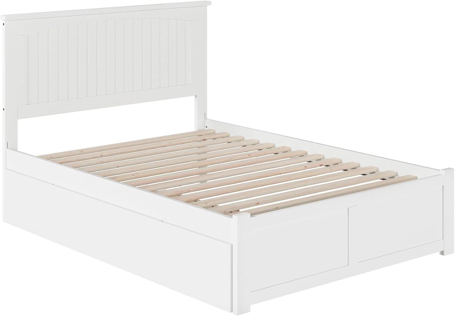 AFI, Nantucket King Platform Bed with Footboard & Twin XL Trundle, White