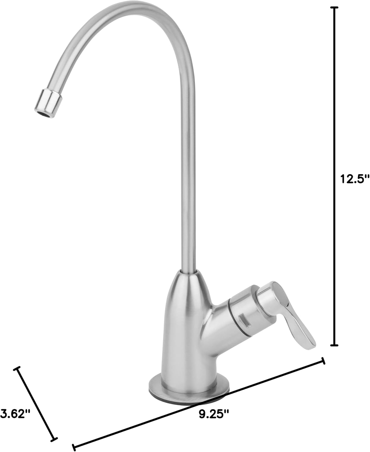 GE 3 Stage Reverse Osmosis Under Sink Water Filtration System with Faucet, Reduces Lead, Chlorine, Arsenic & More, Replace Filters (FQ18PN, FQ18MN, FQ18RT) Every 6/12 Months, GXRQ18NBN