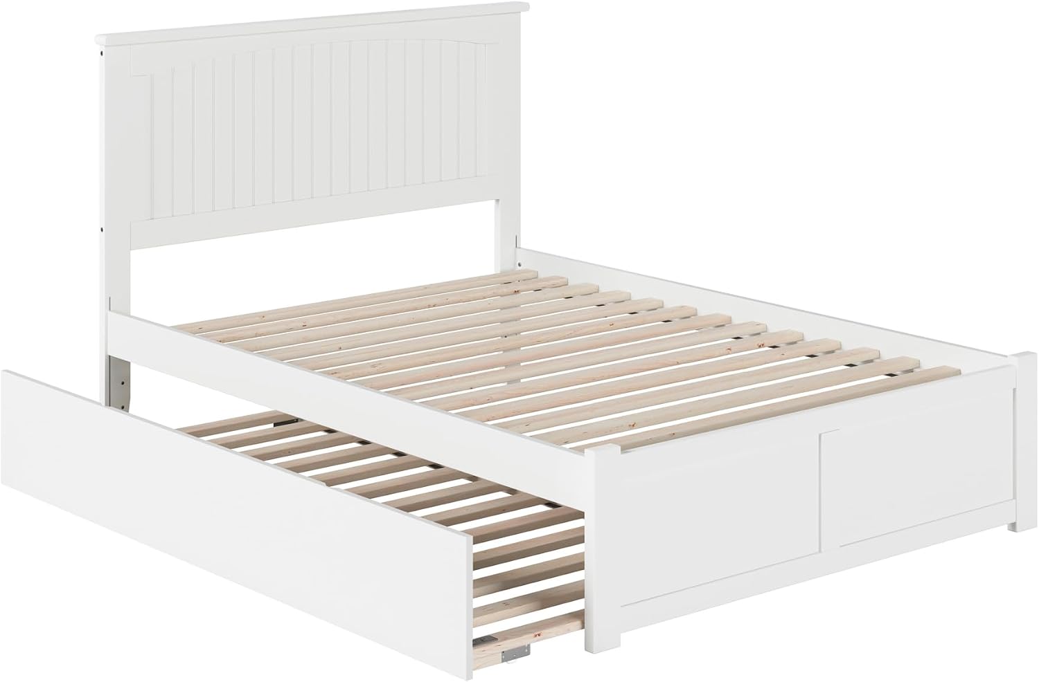 AFI, Nantucket King Platform Bed with Footboard & Twin XL Trundle, White