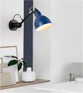 Wall Sconces, Nordic Modern Wall Lamp Beside Bedroom Study Living Room Ajustable Mechanical Arm Light LED Wandlamp Luminaria Sconce(Blue)