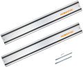 POWERTEC 71387 110' Track Saw Guide Rail Joining Set for Makita or Festool Track Saws Includes 2x55' Extruded Guide Rails and (2) Guide Rail Connectors for Woodworking Projects