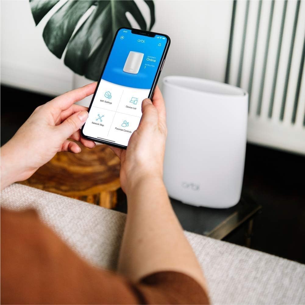 NETGEAR Orbi RBS50 Satellite Home Mesh WiFi Tri-band AC3000 w/ Adapter (Renewed)