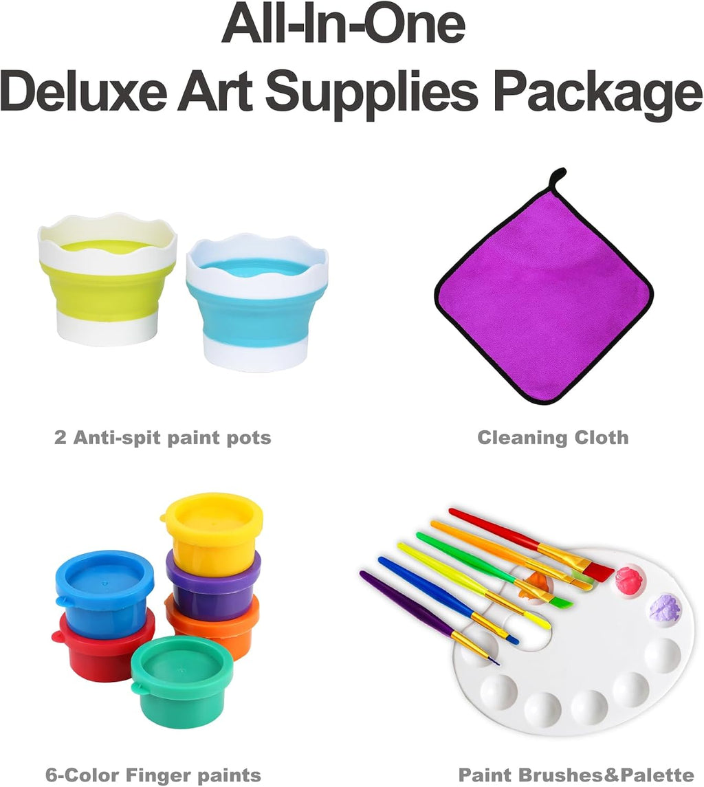 Double-Sided Plexiglass Painting Art Easel, Easy to Clean, Kids Drawing Board On Both Sides, Fun Arts and Crafts Activity for Boys and Girls Indoor and Outdoor