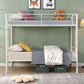 BUNK Bed Pink Twin Over Twin (White + Metal)