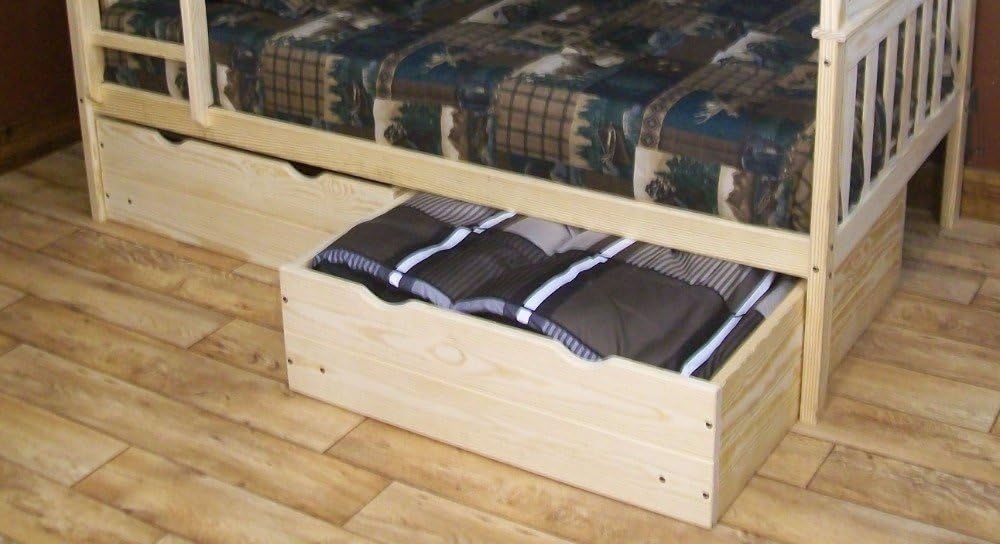 A & L Furniture 2 Piece Bed Drawers, Twin, Dark Green