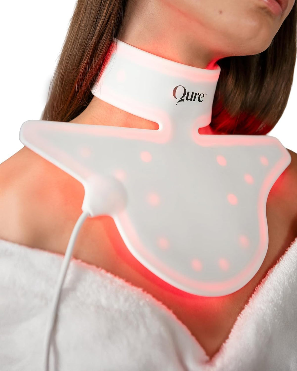 Qure Neck, Décolletage, Chest LED System, Red Light Therapy, 2 Wavelengths Red 633nm and Near-Infrared 830nm
