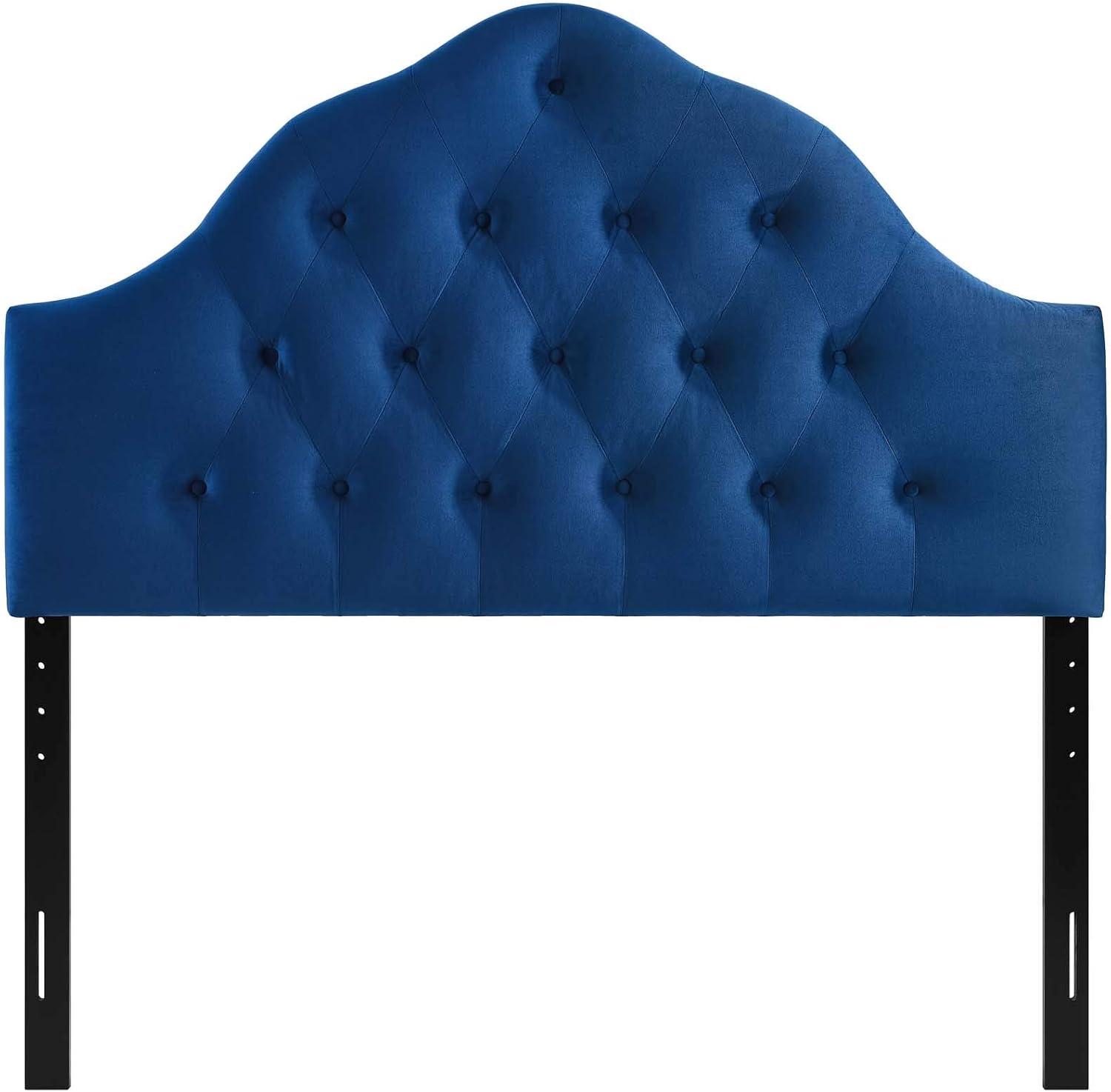 Modway Sovereign Queen Diamond Tufted Performance Velvet Headboard, Navy