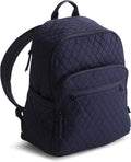 Vera Bradley Women's Premium Cotton Bancroft Backpack, Peacoat, One Size