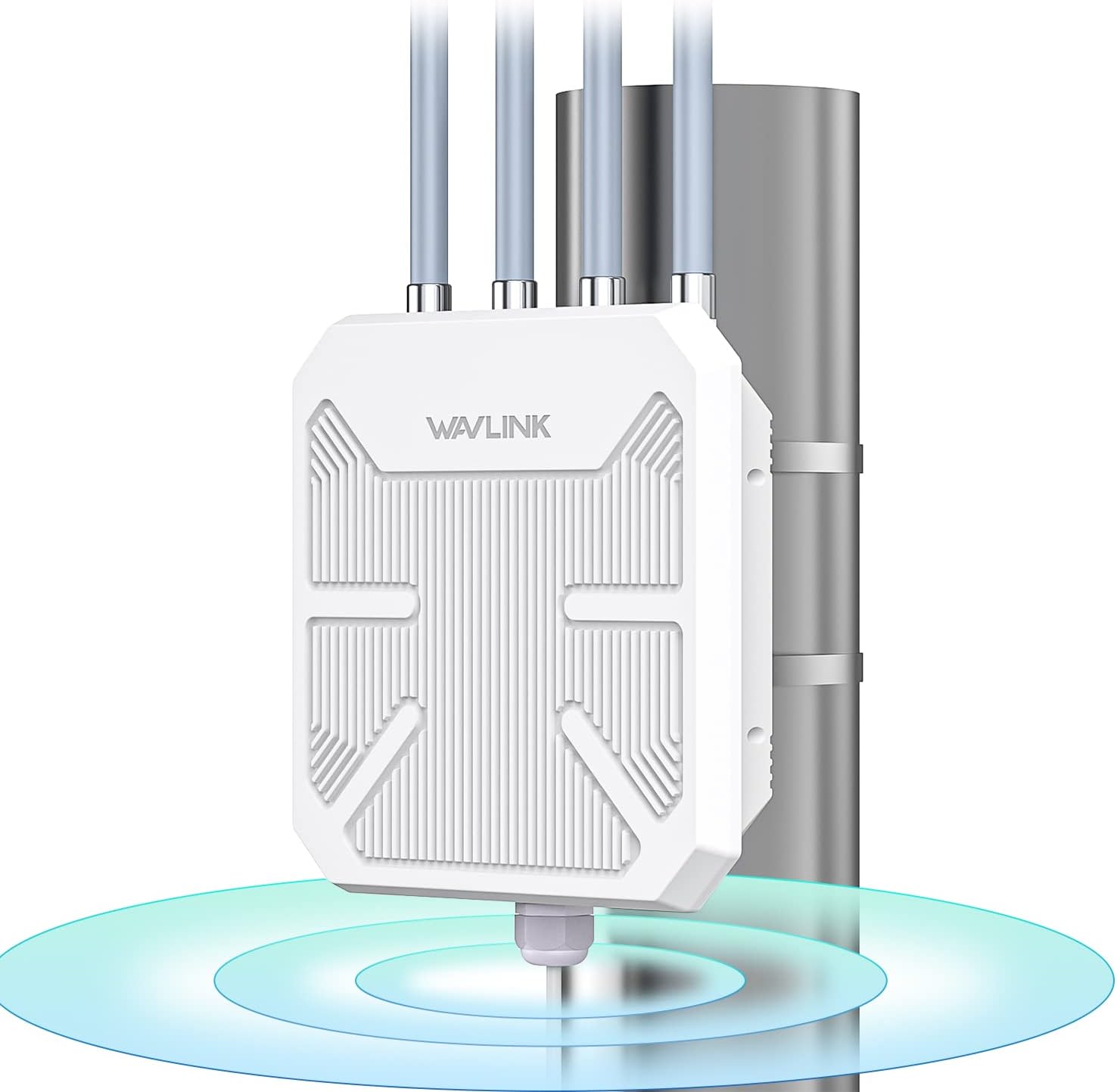 WAVLINK AX1800 Outdoor WiFi 6 Extender, Long-Range High-Power Outdoor Access Point with Engineered High-Gain Antennas, PoE, IP67 Weatherproof for Yard, Farm, RV & Garage.