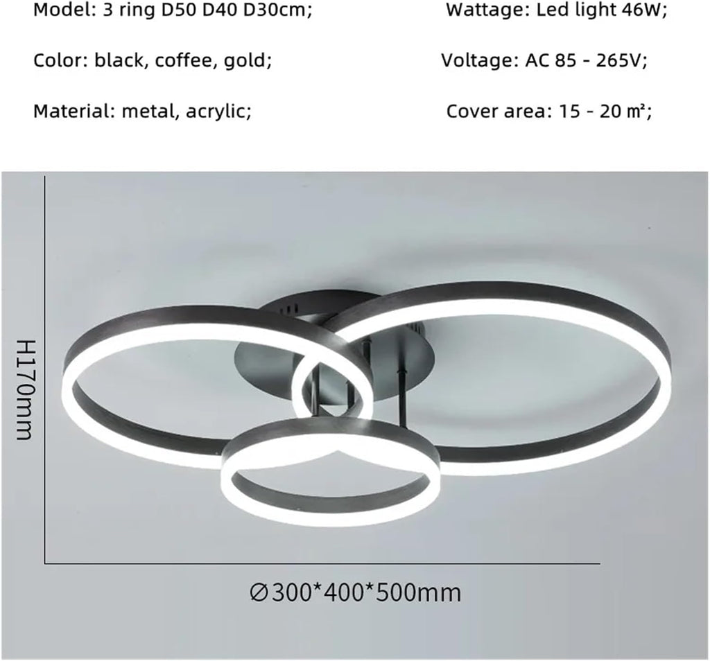 Modern Painted Circle Led Ceiling Chandelier Living Room Ring Mounted Ceiling Lights Acrylic Nordic Ceiling Lamp Led Luminarias