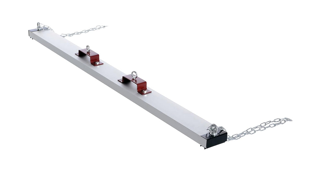 Vestil HDFMS-72 Steel Forklift Heavy Duty Sweeper Magnet 70 in. Sweep Width 130 Lb. Capacity Silver