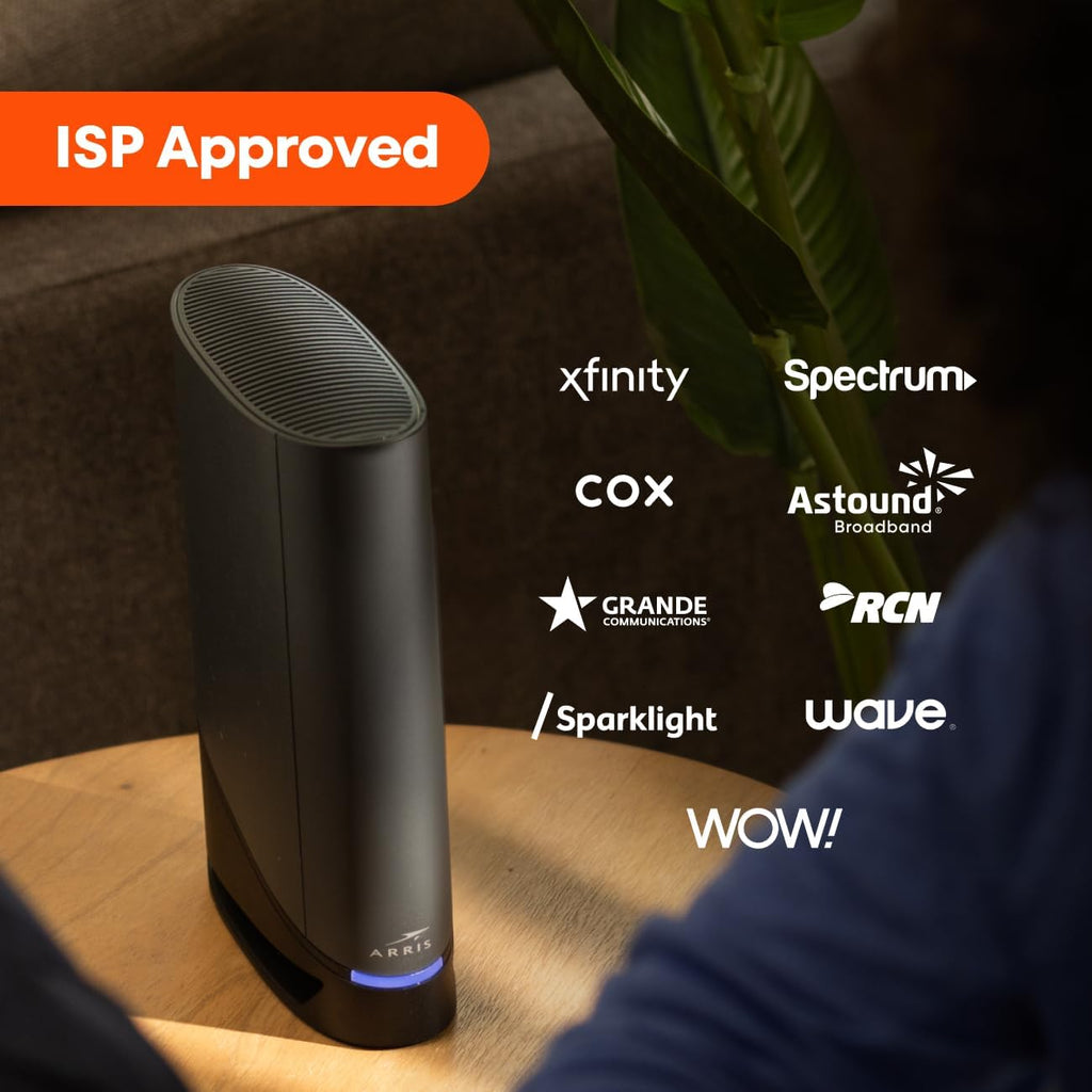ARRIS (G36) - Cable Modem Router Combo - Fast DOCSIS 3.1 Gigabit WiFi 6 (AX3000), 1.2 Gbps Max Speeds, Approved for Comcast Xfinity, Cox, Spectrum & More [Check with your provider for compatibility]