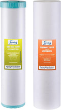 iSpring F2WGB22BKS 4.5' x 20' 2-Stage Whole House Water Filter Replacement Pack, Reduces Sediments, Heavy Metals, Chlorine, PFAS, Hydrogen Sulfide, Chloramine, Fits WGB22B-KS