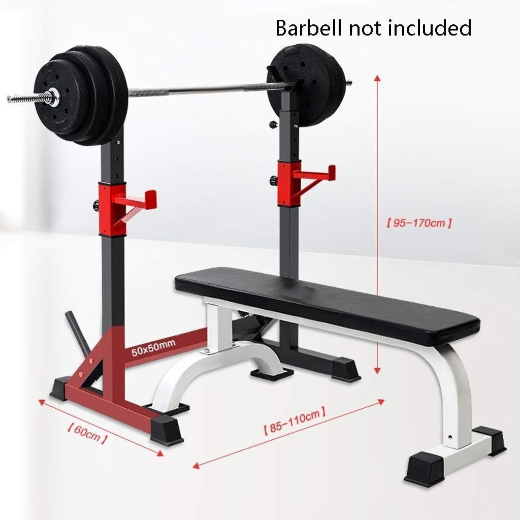 GeRRiT Adjustable Weight Bench Training Fitness Bench Weight Table Squat Rack Men's Gantry Adult Dumbbell Stool Bench Press Barbell Rack Set Home Fitness Equipment Adju