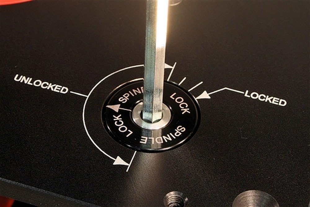 JessEm 02120 Mast-R-Lift II Router Lift with Top Plate and 10-Piece Insert Ring Kit with Caddy for Router Plates and Lift Systems (2 Items)