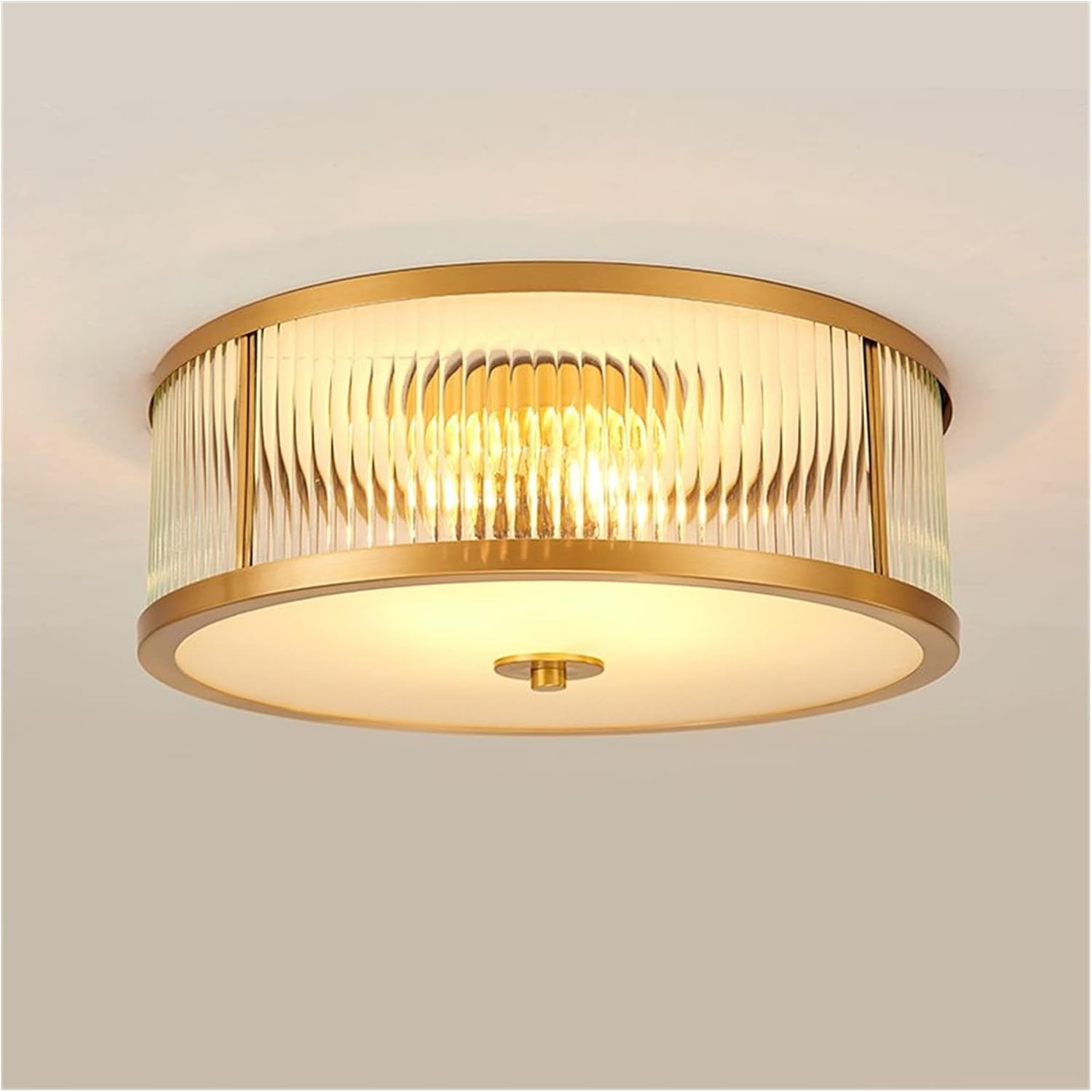 Chandeliers, LED Modern Chandelier Lamp, LED Ceiling Lights Luxury Vintage Glass Copper Luminarias Living Room Bedroom Ceiling Home Lighting,Modern LED Chande(D45*H15CM)