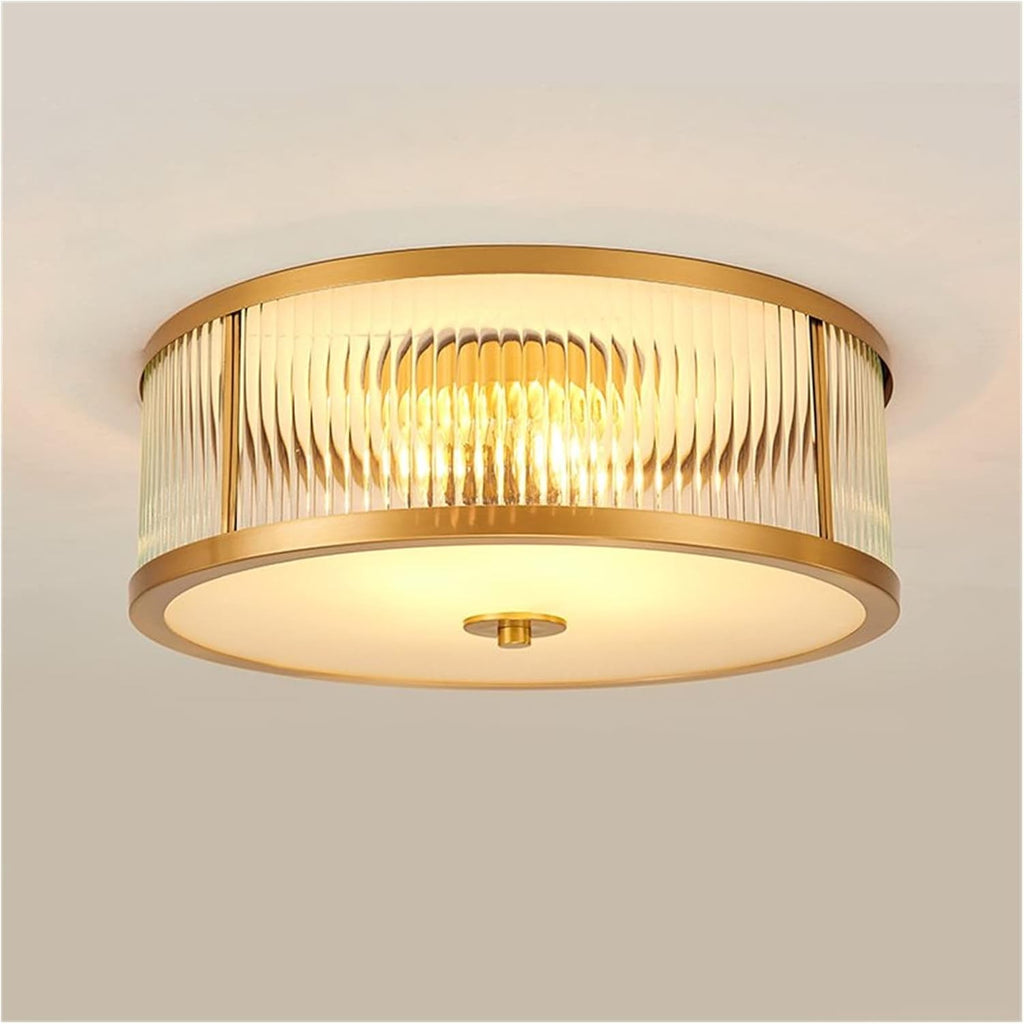 Chandeliers, LED Modern Chandelier Lamp, LED Ceiling Lights Luxury Vintage Glass Copper Luminarias Living Room Bedroom Ceiling Home Lighting,Modern LED Chande(D35*H15CM)