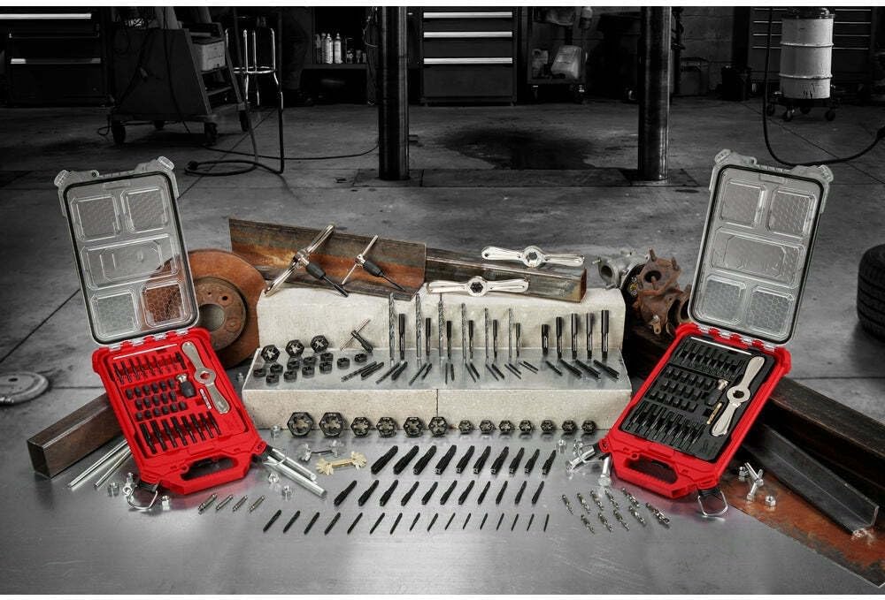 49-22-5603 Compatible with Milwaukee Metric Tap and Die Set w/Hex-Lok 2-in-1 Handle - 38 PC