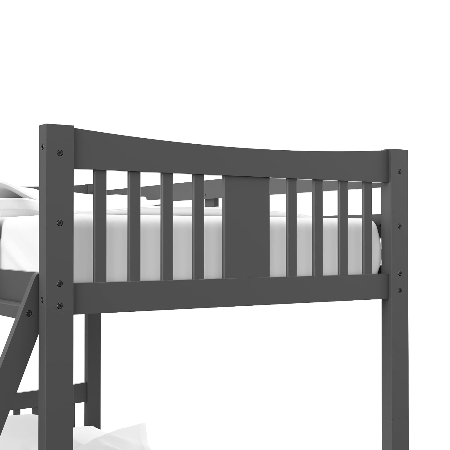 Storkcraft Caribou Bunk Bed Twin Over Twin Bunk Bed (Gray) - GREENGUARD Gold Certified, Twin Bunk Beds for Kids, Converts to 2 Individual Twin Beds, Bunk Beds for Kids