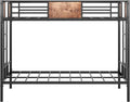 SECOLI 2024 Bedroom Furniture Twin Twin Size Bunk Bed Black